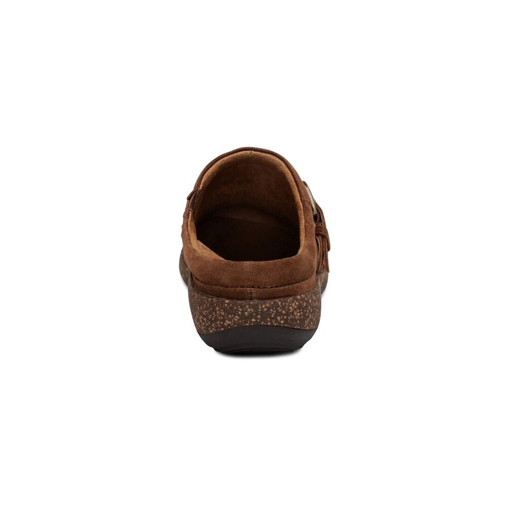 Aetrex Women's Libby Comfort Clogs - Tobacco | USA 1DDKDHZ